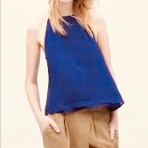 Zara Royal Blue Sleeveless Blouse